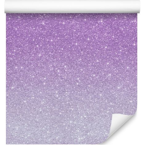 Papier peint à paillettes violet, lavande et gris clair 50x1000 cm (1/5)