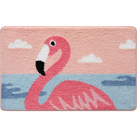 Niedlich geformter Badezimmerteppich, extra weich und saugfähig, maschinenwaschbar, rutschfeste Matte für Badewanne, Dusche, 40 x 60 cm