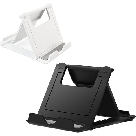 Lot de 2 supports de téléphone portables, supports pliables de poche, supports de bureau universels et réglables, compatibles avec les téléphones portables. (1/5)