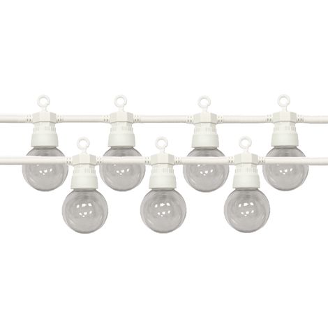 Guirlande Guinguette LED 13M 20pcs IP65 6W avec Câble - Blanc Chaud / Blanc - SILUMEN (1/7)