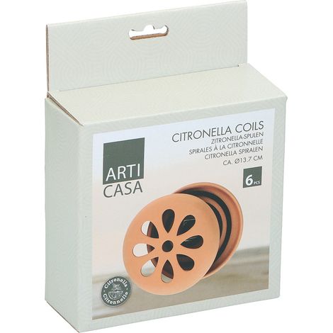 6 Spirales Citronnelle Terre Cuite Accessoires Anti moustiques EDO871125217615 (1/2)