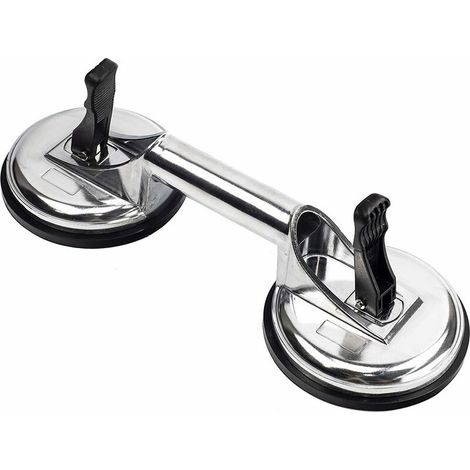 BRAVIX Ventouses Lifter,Lourd Devoir Aluminium Vide Poignées Assiette Ventouse pour En Mouvement Grand Verre/Sol Écart Fixateur/Bosse Extracteur/Tuile,Tampon Levage