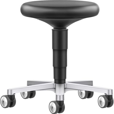 bimos, Tabouret de salle blanche, similicuir, avec roulettes