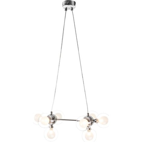 Suspension boules verre Rabalux Briella chromée 8xG9 (1/4)