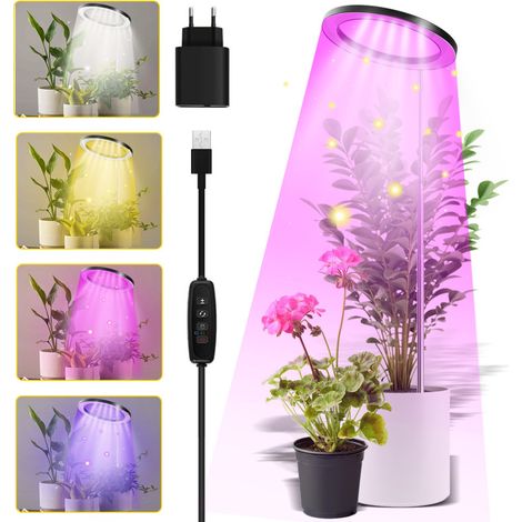SWANEW Lampada per piante a LED da 13 W Lampada per piante per serra Luce per piante a spettro completo rosso blu per piantine Fiori da giardino (1/5)