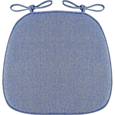 Drei weiche, rutschfeste und atmungsaktive Sitzkissen sind am Stuhl befestigt. (Blau)