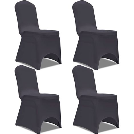 131415 vidaXL Stretch Chair Cover 4 pcs Anthracite (1/5)