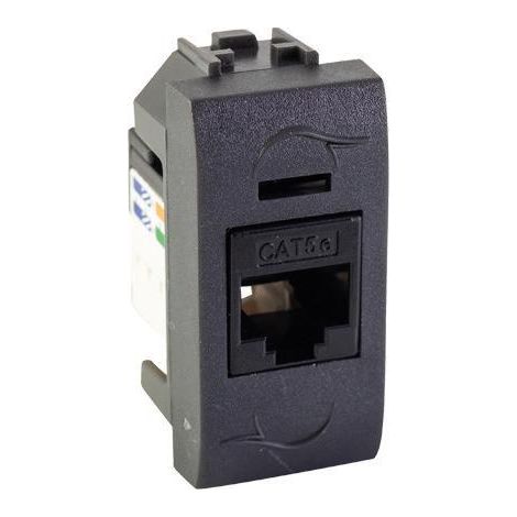 PRESA DATI/VOCE LIVING "PLUS" CAT 5E-RJ45-8P/8P GRIGIO MAURER