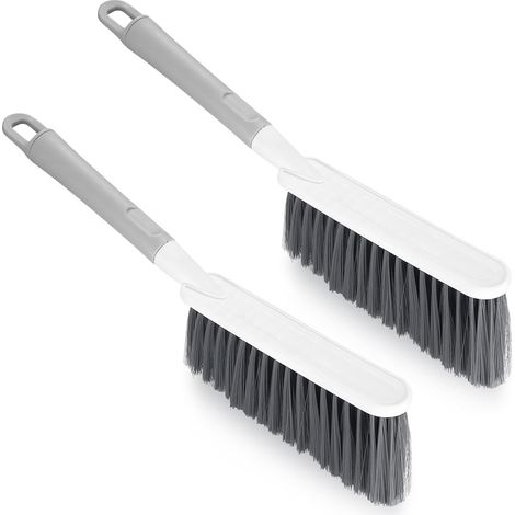 2 Pcs Balayette à Main, Balai à Main, Brosses à Main, Brosse de Nettoyage Domestique, Brosse de Cuisine avec Poils Doux, Balayeuse à Main pour Lit, Canapé, Meubles, Vêtements, Voiture (1/5)