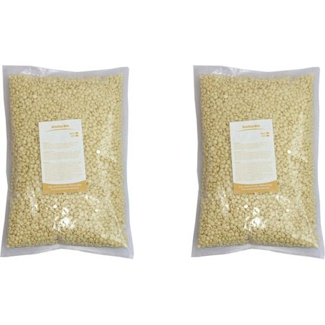 2X 500 G de Grains de Cire à Épiler pour L'Épilation Du Corps Entier, Perles de Cire Épilatoire Dure à Film Chaud pour Machine à Chauffer la Cire, Style 5 (1/3)
