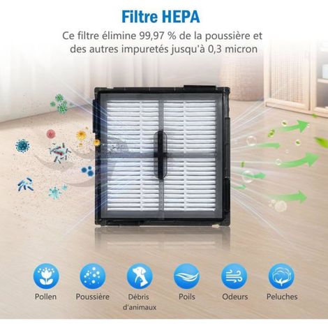 Kit Accessoires Robot Aspirateur - 20 Pièces - Caoutchouc et Microfibre - Filtre HEPA et Brosse - Po MASQUE - MOUFLE - CHAUSSONS CH (1/5)