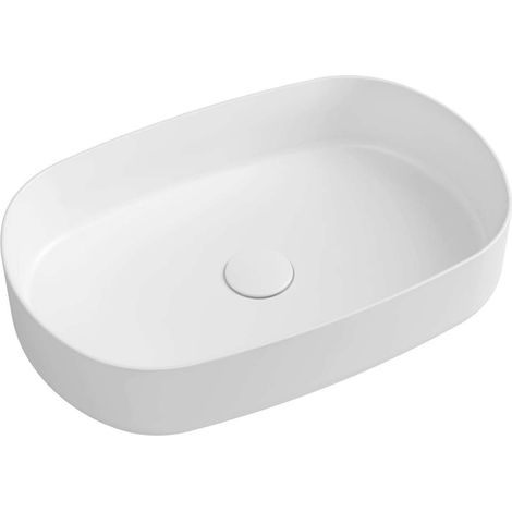 Sapho Infinity - Aufsatzwaschbecken, 55x36 cm, ohne Überlauf, weiß 10NF65055