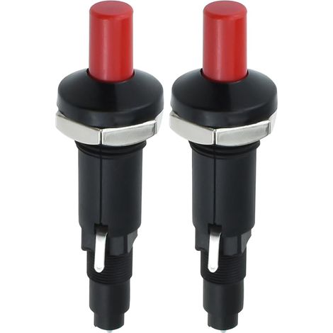 Lot de 2 allumeurs piézo à bouton-poussoir, allumage par étincelle à double sortie pour barbecue à gaz, cheminée et four, noir (1/5)