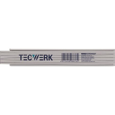 TECWERK Gliedermaßstab L.2m mm/cm EG III Ku.weiß TECWERK