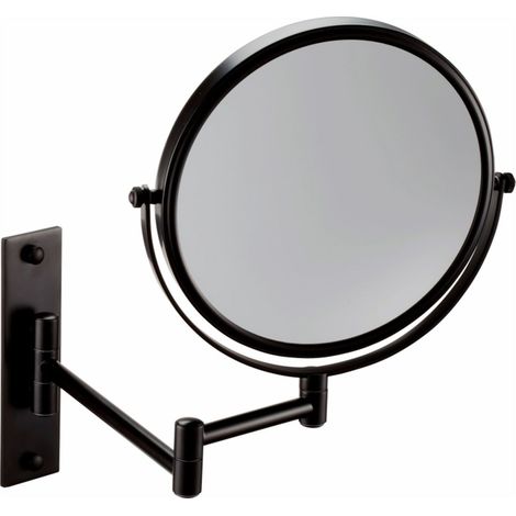 Espejo cosmético de pared con aumento X5, adhesivo, acabado negro mate - MANILLONS TORRENT (1/2)