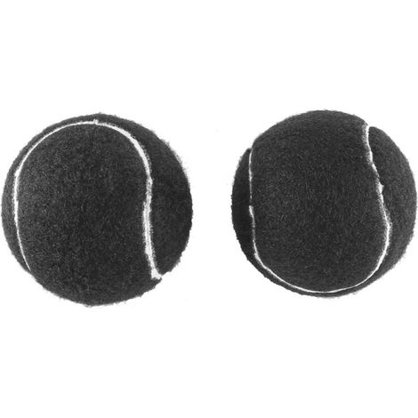 2er-Set vorgeschnittene Tennisbälle für Möbelbeine und Bodenschutz, strapazierfähiger Filzbezug, schwarz (1/4)