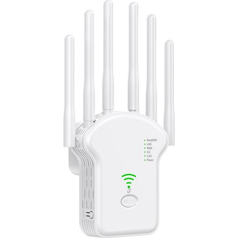 Répéteur WiFi - 1200 Mbps - WiFi 6 - Antennes Haute Gain - Étanche IP65 - Pour Jardin Extérieur - 1 Pièce