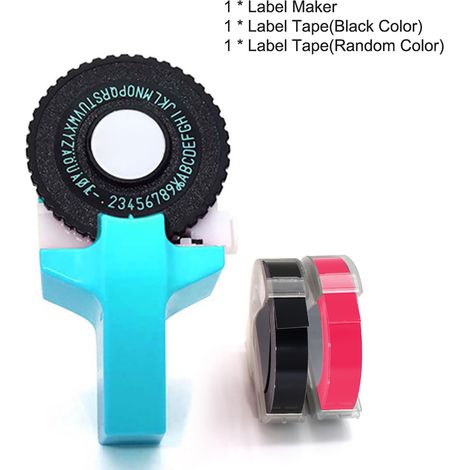 Mini fabricant d'étiquettes manuel Portable, bricolage, gaufrage 3D, imprimante, machine à écrire avec bandes en plastique PVC 9mm, Machine à écrire (1/5)