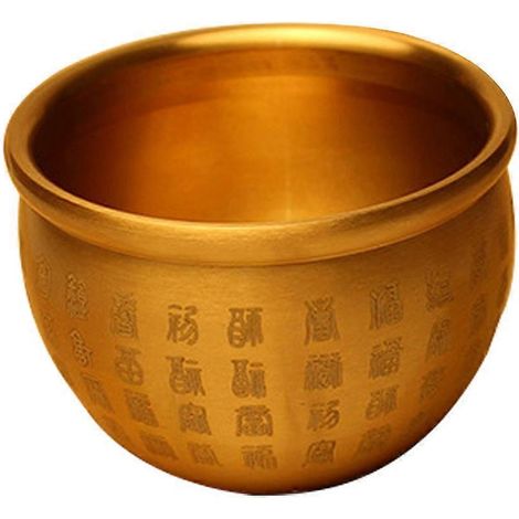 Accessoires pour la maison, décoration de table Feng Shui, bol à argent Feng Shui, décoration de magasin, modèle d'argent porte-bonheur, articles de décoration pour la maison-7.5X7.5CM-Golden