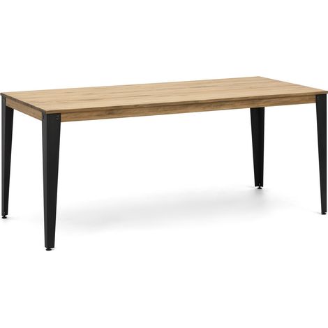 Mesa Lunds Estudio 160x80x75cm Fume en madera maciza de pino acabado vintage estilo industrial Box Furniture (1/4)