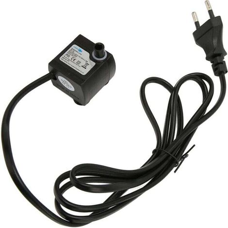 Mini pompe à eau Submersible réglable et silencieuse, pompe de fontaine étanche IPX8 avec ventouse pour Aquarium, prise ue 220-240V, (1/5)