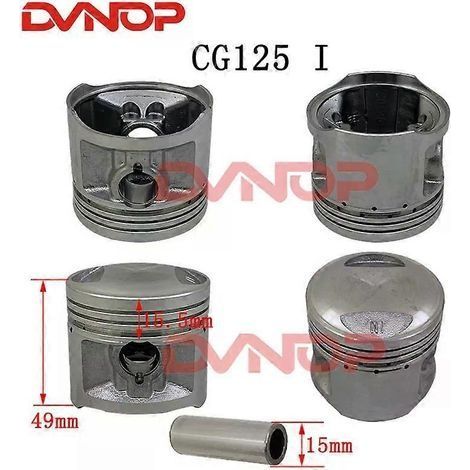 Kit d'assemblage piston 56,5 mm et axe de 13 mm et 15 mm pour Honda CG125 CB125 CT125 SL125 TL125 CL125 Lifan Zongshen 125 156FMI 157FMI (CG125 II) (1/4)