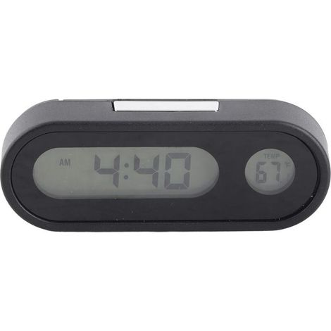 Jeffergarden Horloge thermomètre de voiture 2 en 1, rétroéclairage LED, tableau de bord décoratif intérieur-