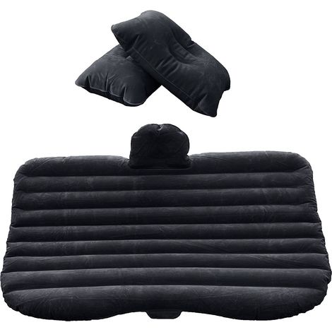 775310 Colchoneta inflable para automóvil con bomba integrada y dos cojines  Color: Gris oscuro