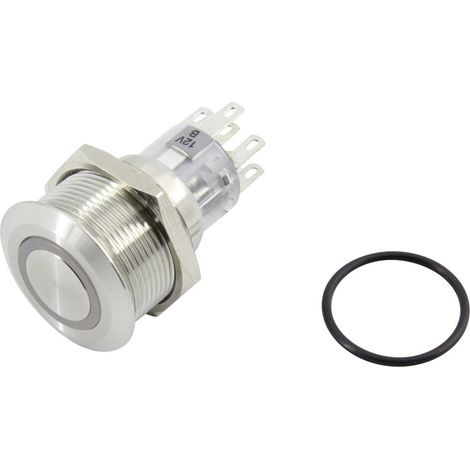 TRU COMPONENTS 1602505 TC-GQ22-A-22ZE/B/12V/S203 Druckschalter 2 x Aus/Ein rastend Blau 1 St.
