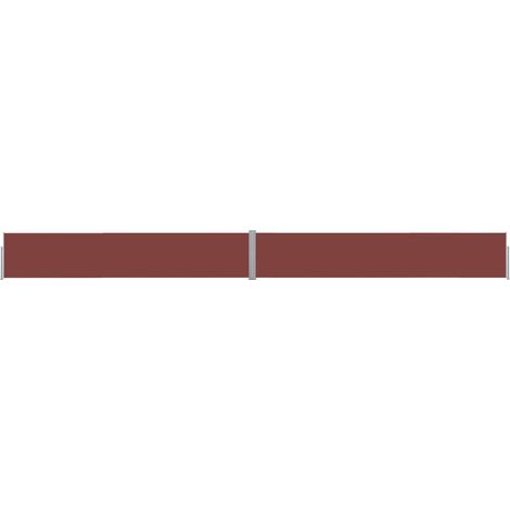 Auvent paravent store brise-vue latéral rétractable de patio jardin terrasse balcon protection visuelle écran 140 x 1200 cm marron