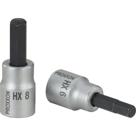 Proxxon - 3/8" Innensechskanteinsatz, HX 8 mm, 50 mm lang - 23580 (1/2)