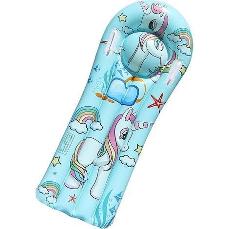 Aufblasbares, schwimmendes Einhorn für Kinder mit Griff, Poolspielzeug für Kinder, Cartoon-Design, geeignet für Kinder (1/5)