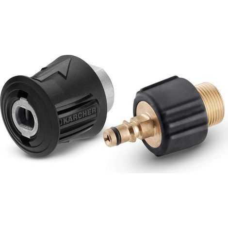 Lot de 2 Adaptateurs, Connexion Rapide, Tuyau Rallonge, Nettoyeur Haute Pression, Usage Extérieur (1/5)