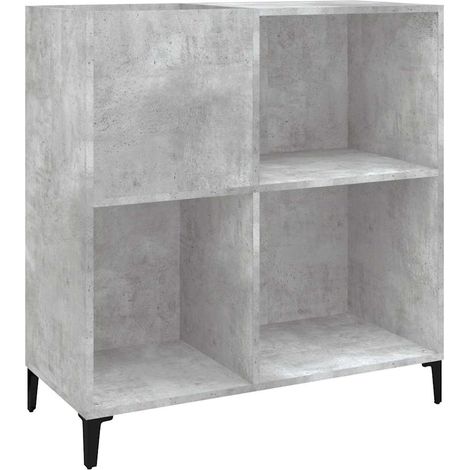 Maison Exclusive - Mueble discos madera contrachapada gris hormig (1/5)