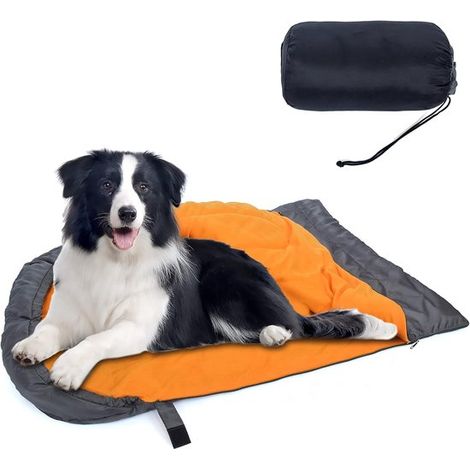 Sacco a pelo per cani con sacca per il trasporto, portatile, impermeabile e caldo, ideale per animali domestici in viaggio, in campeggio, durante escursioni e come zaino (taglia S) (1/5)