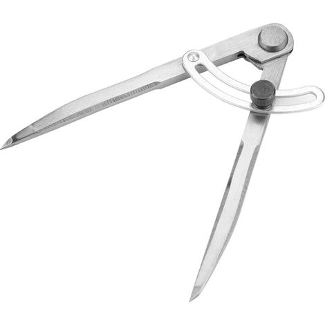 150 mm drehbarer Lederflügelzirkel zum Abstecken von Abständen und Markieren von Grenzen (1/5)