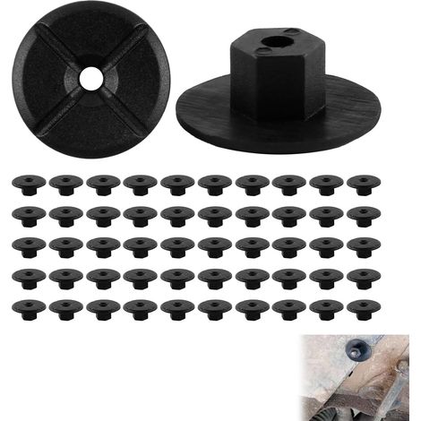 Écrous en Plastique pour Voiture 50 Pièces Protection d'Arche de Roue 4mm Clips de Fixation sans Filetage pour W201 W124 190D 260E (1/5)