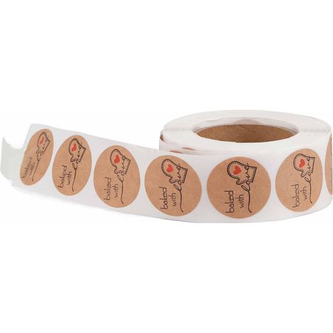 Autocollants et étiquettes décoratifs pour pâtisseries de Noël à faire soi-même, en rouleaux de papier kraft (1/5)