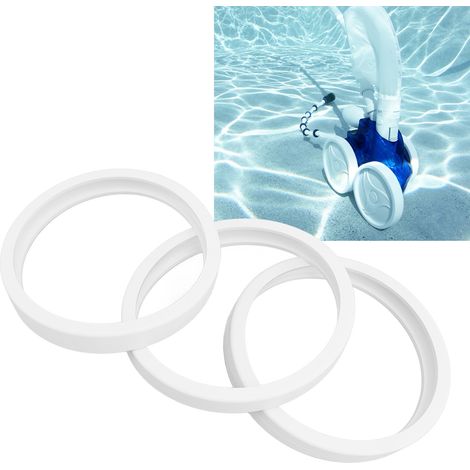 3PCS Accessoires de Nettoyage pour Robots Piscine Polaris 180 280 360 380 - Pneus et Courroies Blancs (1/5)