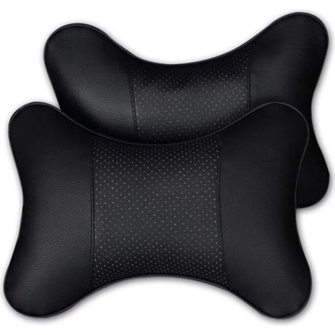 Confezione da 2 cuscini da viaggio neri per auto, cuscino da collo per auto (1/5)