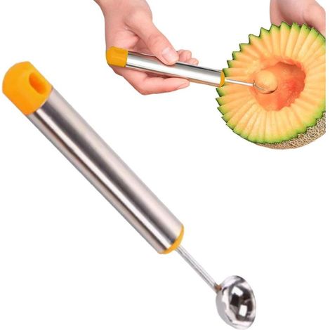 Cuillère à Billes pour Fruits Poignée Ergonomique en Acier Inoxydable (1/5)