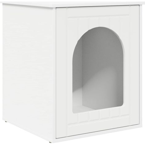 Maison pour chat Blanc 53 x 52 x 62 cm Bois d'ingénierie (1/5)