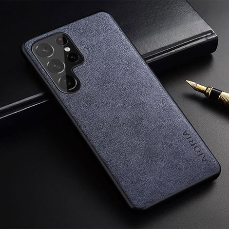 gris-Galaxy S23 Ultra-Coque fine en cuir PU pour Samsung Galaxy, Premium, Funda, Business Style, Galaxy (1/4)