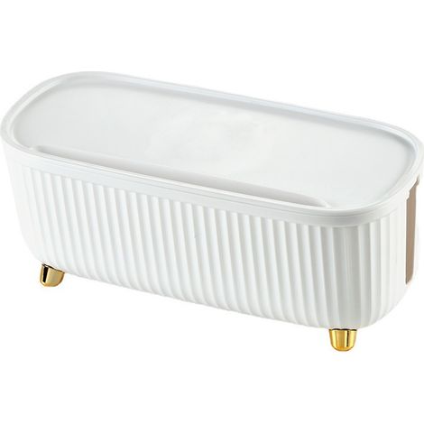 Boîte de Rangement Organise Fils pour Câbles Domestiques en Abs Blanc (et) Dissipation Thermique, Cache Multiprise (1/5)