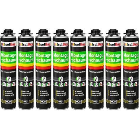 Bauschaum Pistolenschaum Montageschaum PU Schaum 8 x 750 ml Fensterschaum (1/5)
