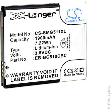 NX - Batterie téléphone, smartphone, GSM pour Samsung 3.8V 1900mAh - EB-BG510CBC