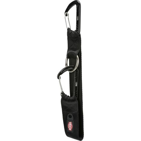 Sangle de sécurité Universelle, Mousqueton d'alpiniste, M–L: 30 cm/38 mm, Noir (1/5)