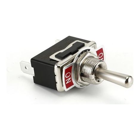 Interrupteur à bascule en métal, C513A, SPDT, maintenu (enclenché), ON/OFF/ON 3 positions, 15A 250VAC, 3 languettes, CE, avec capuchon étanche (1/5)