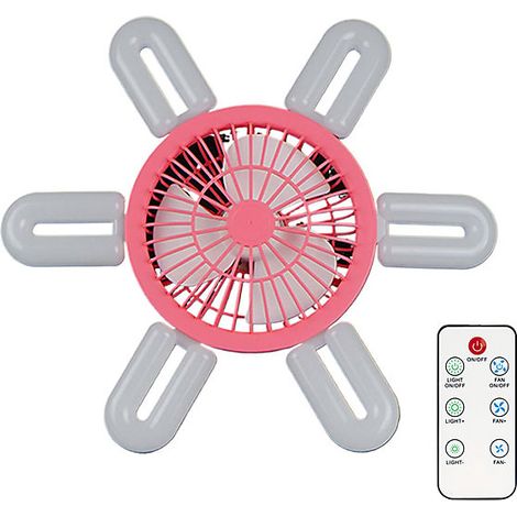 Ventilateur de Plafond avec Lumière E27,Ventilateur Plafond , Pliable, Télécommande, Lumière blanche,Salle à Manger,41CM (1/5)