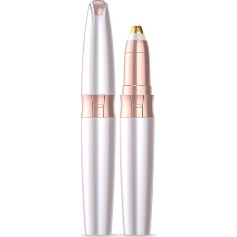 Rasoir électrique à sourcils rechargeable en acier inoxydable automatique pour femme fille doré (1/5)
